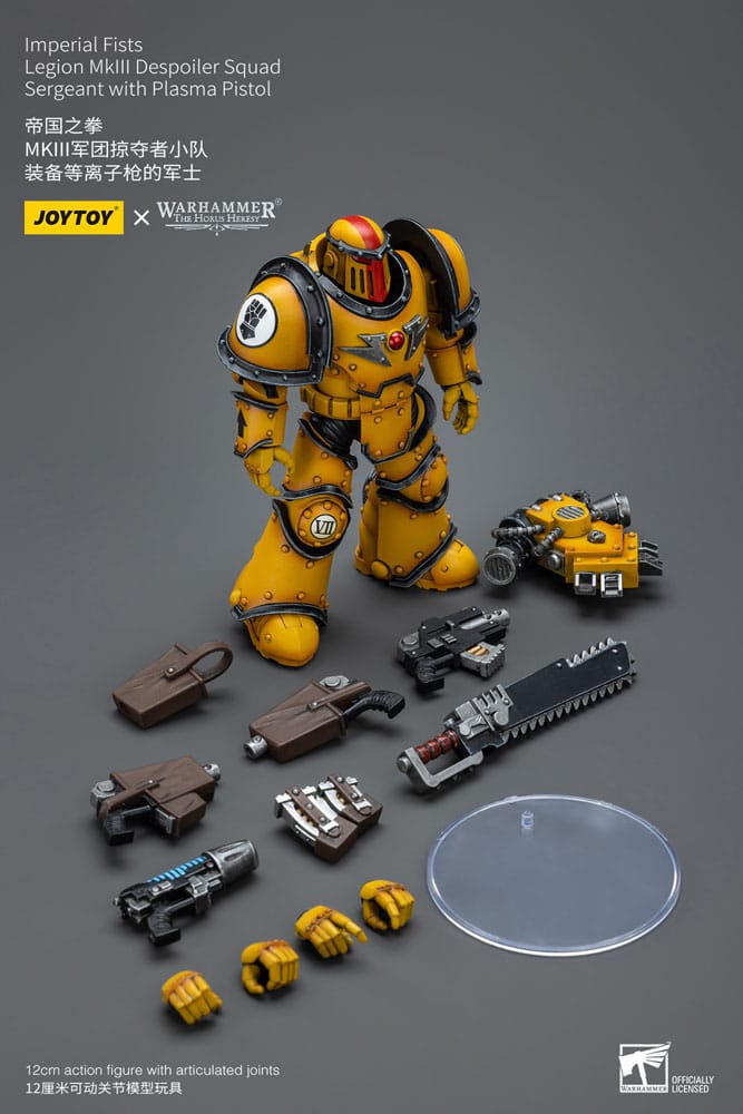 Imperial Fists Legion MkIII Despoiler Squad Sergeant with Plasma Pistol Warhammer The Horus Heresy 1/18 Figurka 12 cm - Image 8