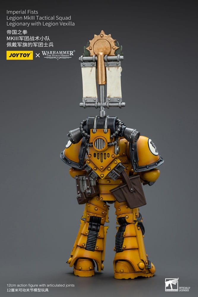 Imperial Fists Legion MkIII Tactical Squad Legionary with Legion Vexilla Warhammer The Horus Heresy 1/18 Figurka 12 cm - Image 2