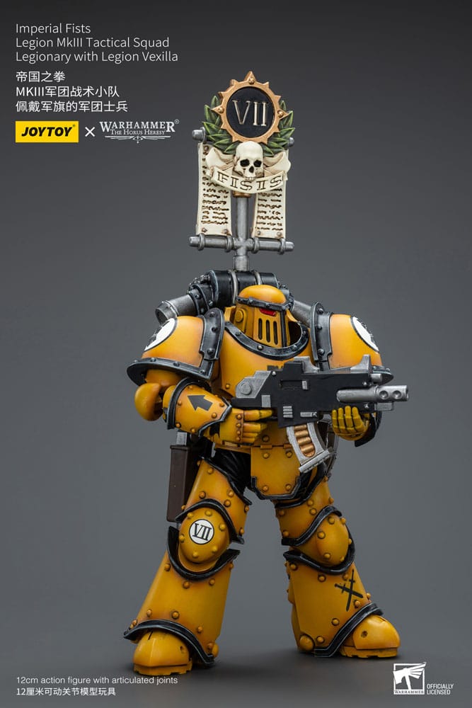 Imperial Fists Legion MkIII Tactical Squad Legionary with Legion Vexilla Warhammer The Horus Heresy 1/18 Figurka 12 cm - Image 5
