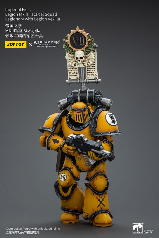 Imperial Fists Legion MkIII Tactical Squad Legionary with Legion Vexilla Warhammer The Horus Heresy 1/18 Figurka 12 cm - Image 6