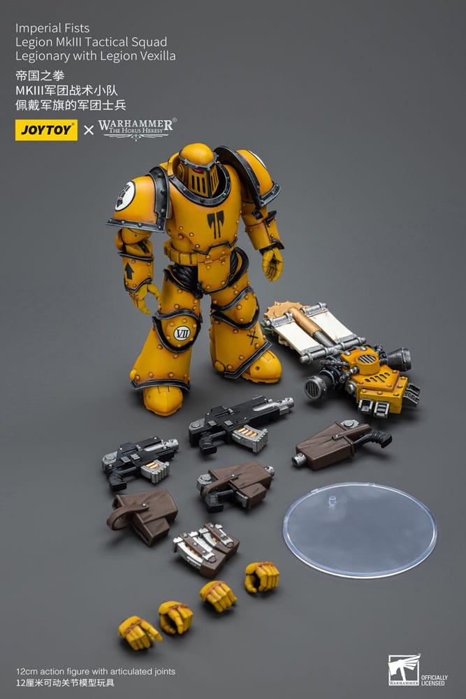 Imperial Fists Legion MkIII Tactical Squad Legionary with Legion Vexilla Warhammer The Horus Heresy 1/18 Figurka 12 cm - Image 8