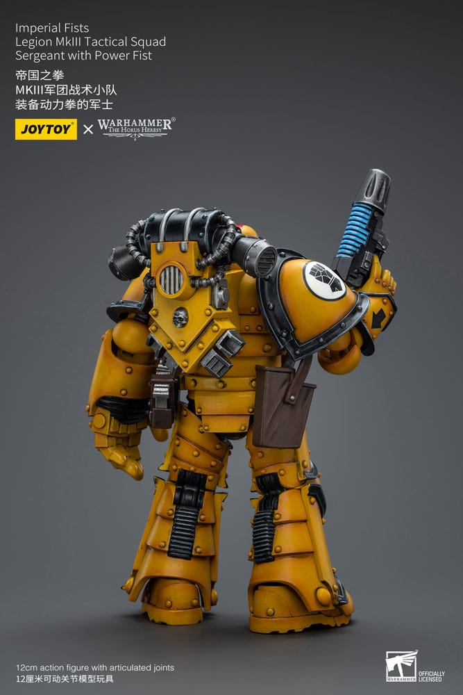Imperial Fists Legion MkIII Tactical Squad Sergeant with Power Fist Warhammer The Horus Heresy 1/18 Figurka 12 cm - Image 2