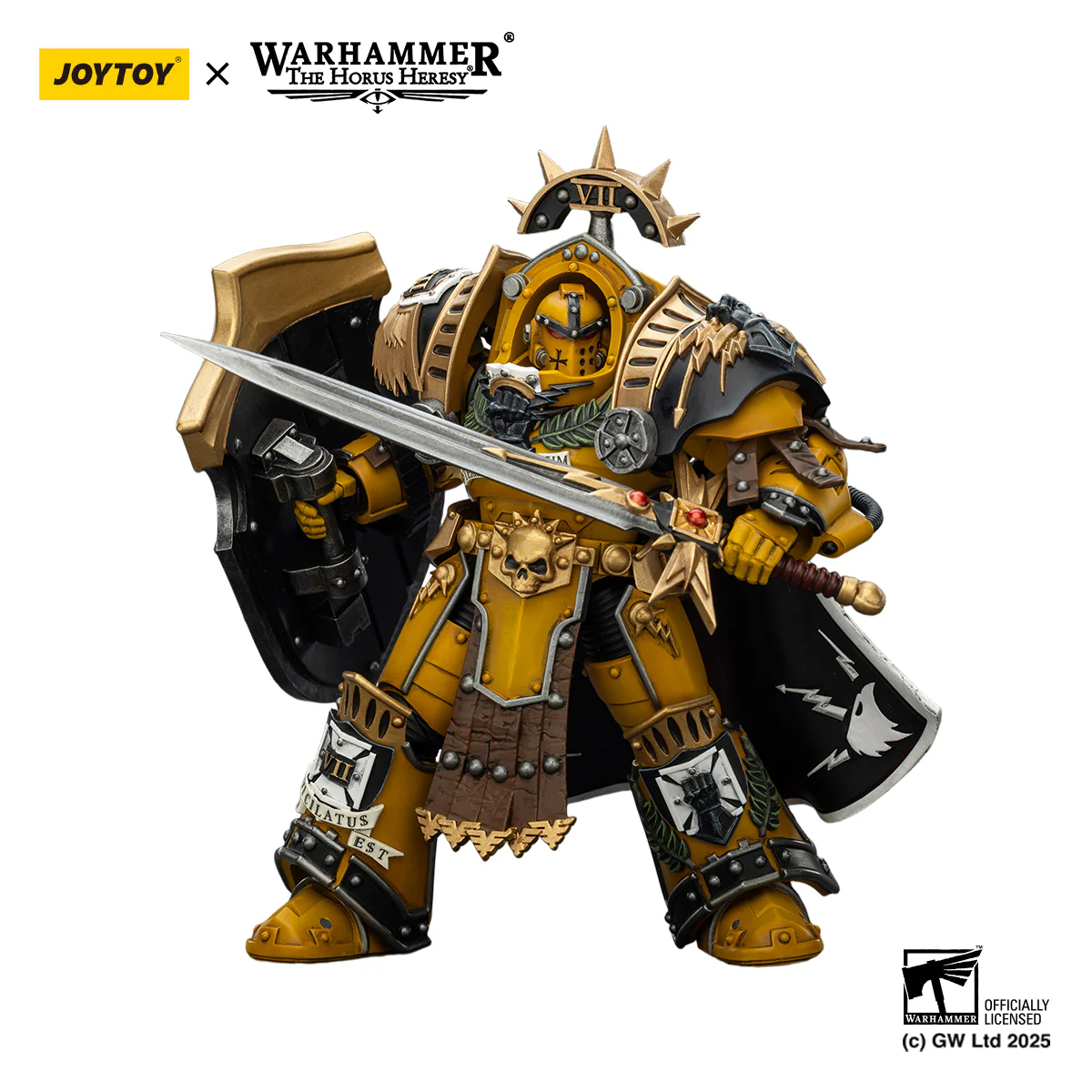 Imperial Fists Legion Praetor in Tartaros Terminator Armourwith Power Sword and Vigil Storm Shield Warhammer 40k 1/18 Figurka 14 cm - Image 2