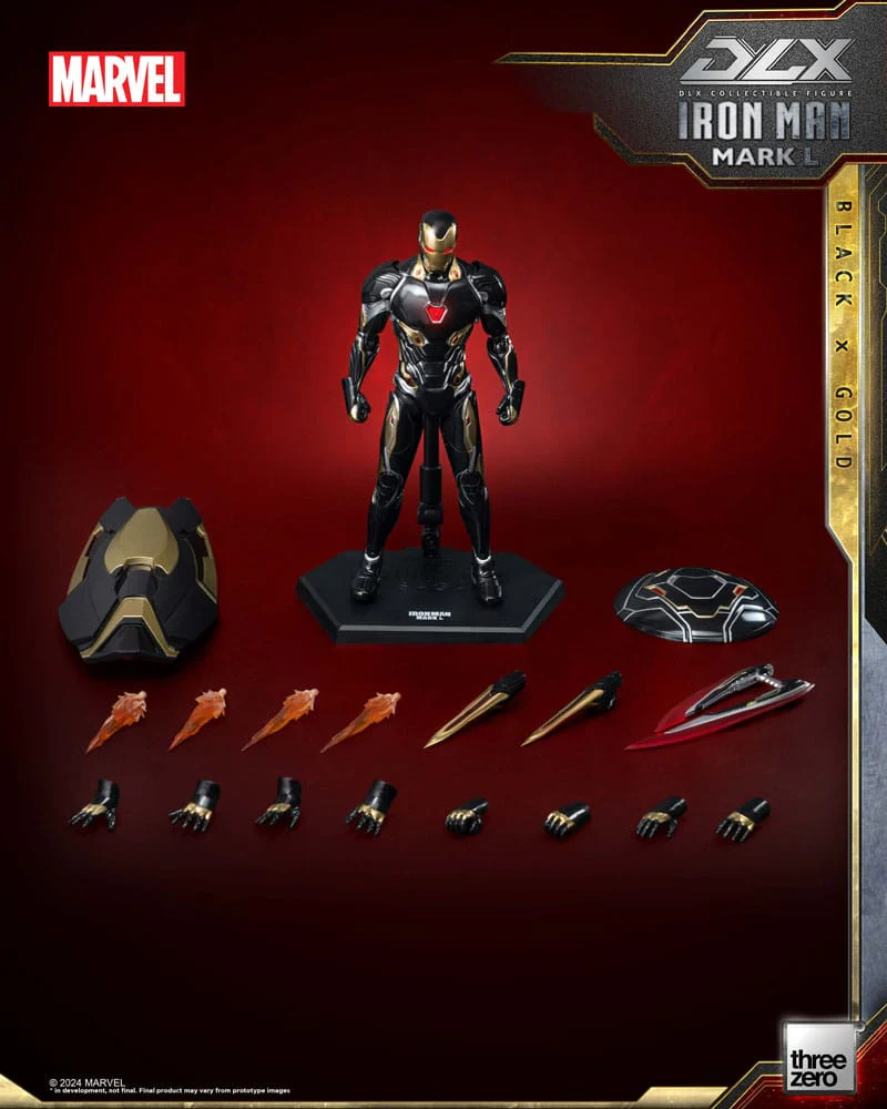 Iron Man Mark 50 Black X Gold Marvel Infinity Saga DLX 1/12 Figurka 17 cm - Image 2