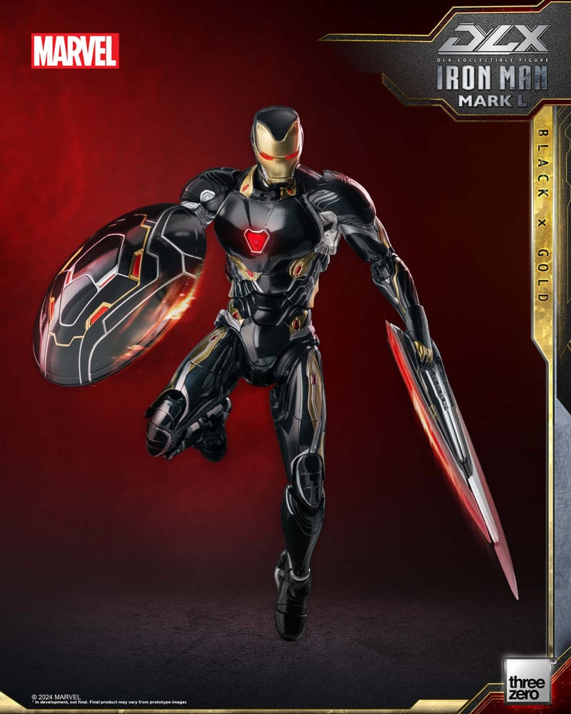 Iron Man Mark 50 Black X Gold Marvel Infinity Saga DLX 1/12 Figurka 17 cm - Image 5