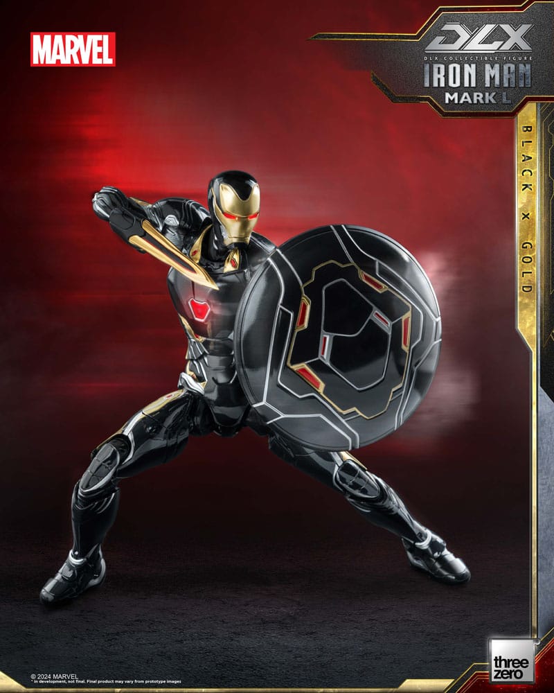 Iron Man Mark 50 Black X Gold Marvel Infinity Saga DLX 1/12 Figurka 17 cm - Image 6