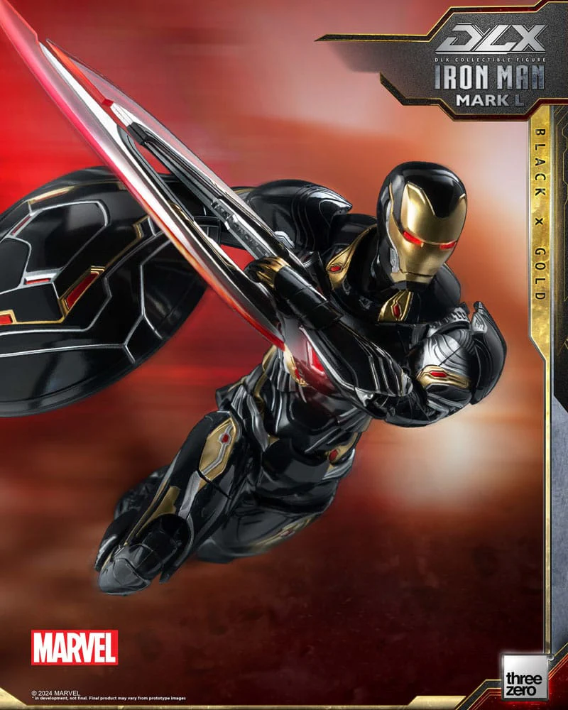 Iron Man Mark 50 Black X Gold Marvel Infinity Saga DLX 1/12 Figurka 17 cm - Image 7