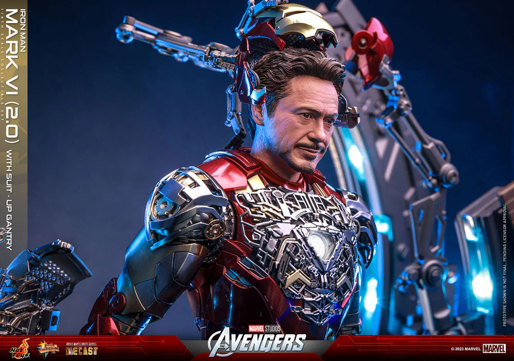 Iron Man Mark VI (2.0) with Suit-Up Gantry Marvel's The Avengers Movie Masterpiece Diecast 1/6 Figurka 32 cm - Image 15