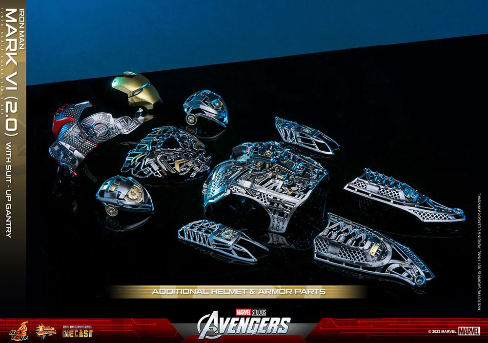 Iron Man Mark VI (2.0) with Suit-Up Gantry Marvel's The Avengers Movie Masterpiece Diecast 1/6 Figurka 32 cm - Image 19