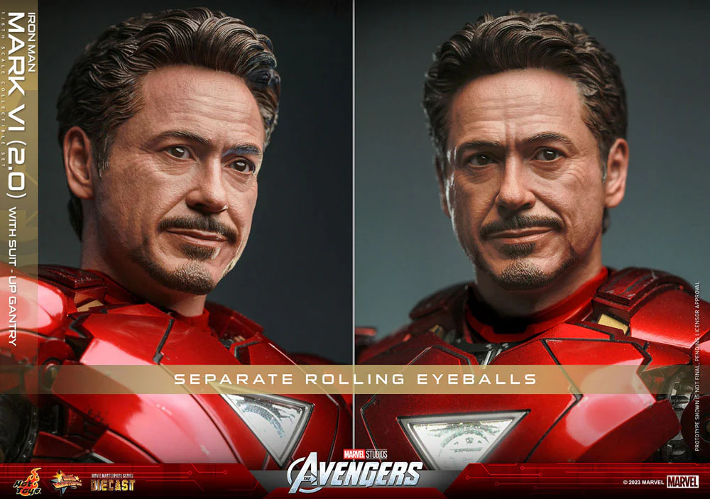Iron Man Mark VI (2.0) with Suit-Up Gantry Marvel's The Avengers Movie Masterpiece Diecast 1/6 Figurka 32 cm - Image 21