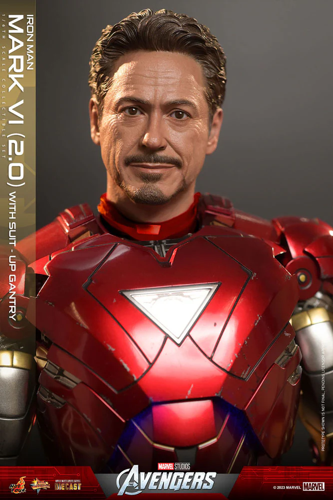 Iron Man Mark VI (2.0) with Suit-Up Gantry Marvel's The Avengers Movie Masterpiece Diecast 1/6 Figurka 32 cm - Image 7