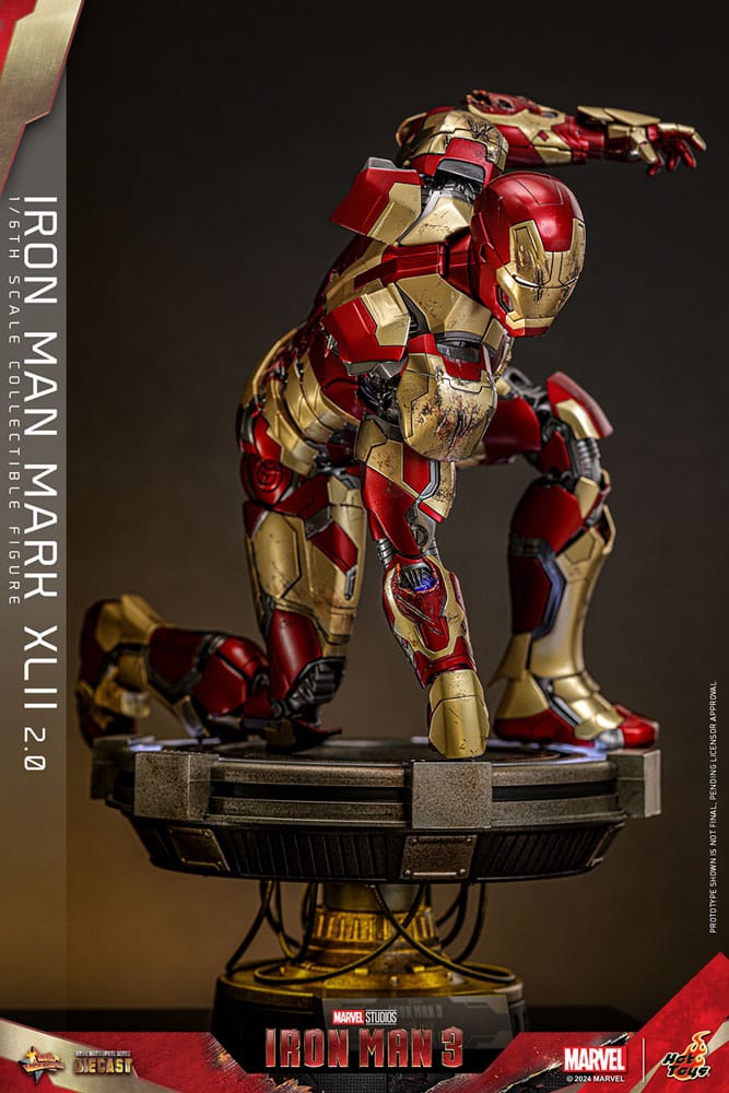Iron Man Mark XLII (2.0) Iron Man 3 Movie Masterpiece Diecast 1/6 Figurka 32 cm - Image 13