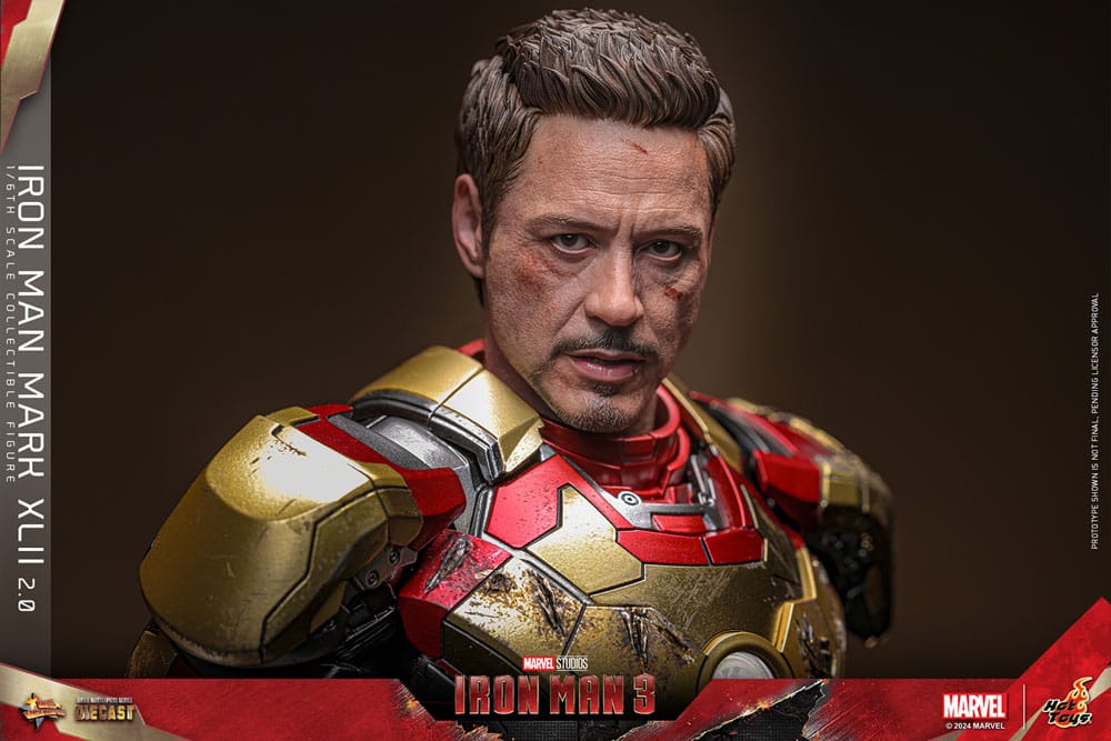 Iron Man Mark XLII (2.0) Iron Man 3 Movie Masterpiece Diecast 1/6 Figurka 32 cm - Image 5