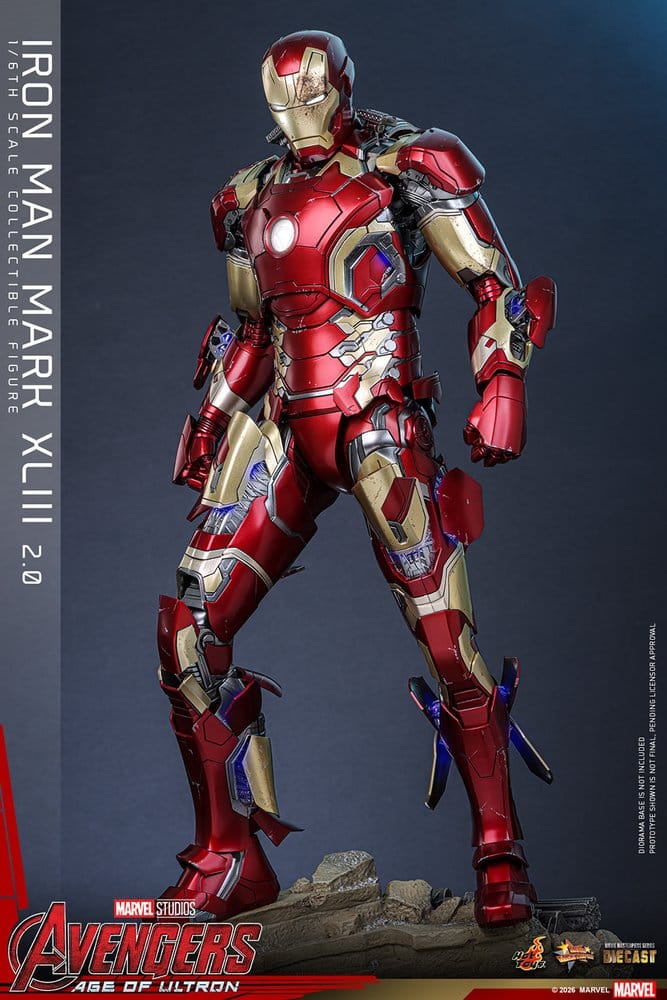 Iron Man Mark XLIII (2.0) Marvel Avengers: Age of Ultron Movie Masterpiece Diecast 1/6 Figurka 32 cm - Image 12