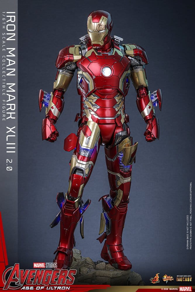 Iron Man Mark XLIII (2.0) Marvel Avengers: Age of Ultron Movie Masterpiece Diecast 1/6 Figurka 32 cm - Image 13