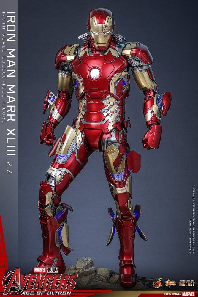 Iron Man Mark XLIII (2.0) Marvel Avengers: Age of Ultron Movie Masterpiece Diecast 1/6 Figurka 32 cm - Image 14