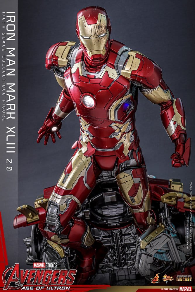Iron Man Mark XLIII (2.0) Marvel Avengers: Age of Ultron Movie Masterpiece Diecast 1/6 Figurka 32 cm - Image 15
