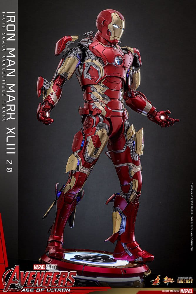 Iron Man Mark XLIII (2.0) Marvel Avengers: Age of Ultron Movie Masterpiece Diecast 1/6 Figurka 32 cm - Image 16