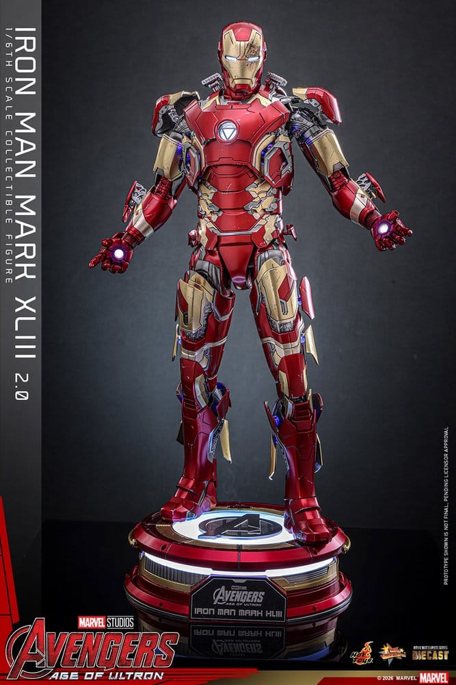Iron Man Mark XLIII (2.0) Marvel Avengers: Age of Ultron Movie Masterpiece Diecast 1/6 Figurka 32 cm - Image 18