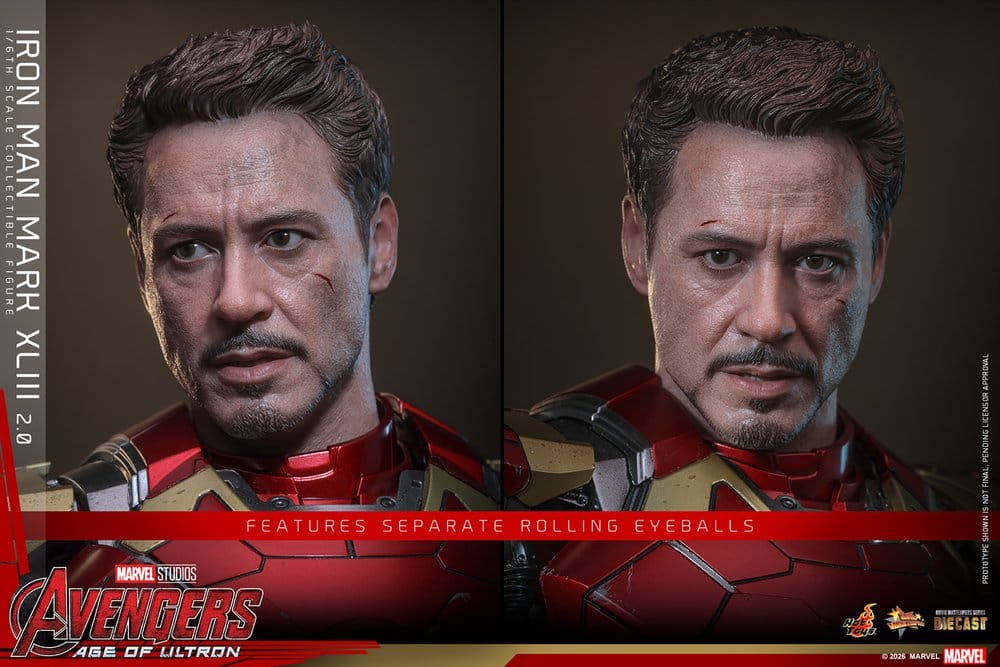 Iron Man Mark XLIII (2.0) Marvel Avengers: Age of Ultron Movie Masterpiece Diecast 1/6 Figurka 32 cm - Image 20