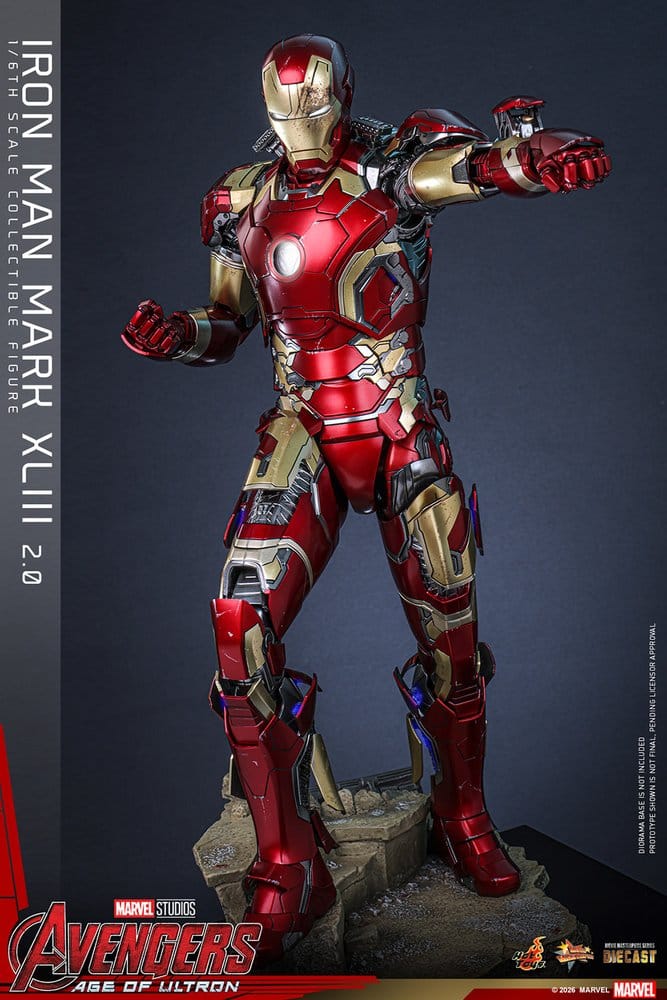 Iron Man Mark XLIII (2.0) Marvel Avengers: Age of Ultron Movie Masterpiece Diecast 1/6 Figurka 32 cm - Image 3