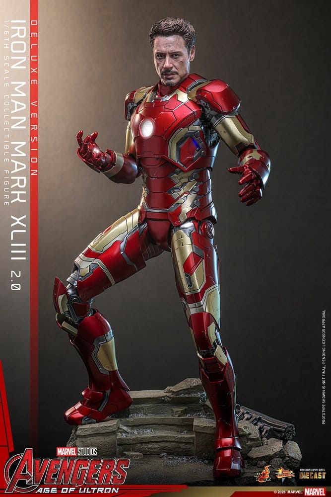 Iron Man Mark XLIII (2.0) Marvel Avengers: Age of Ultron Movie Masterpiece Diecast Deluxe Version 1/6 Figurka 32 cm - Image 13