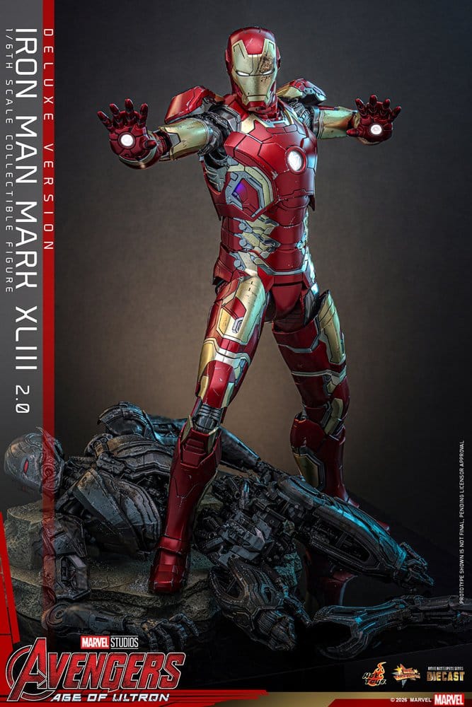 Iron Man Mark XLIII (2.0) Marvel Avengers: Age of Ultron Movie Masterpiece Diecast Deluxe Version 1/6 Figurka 32 cm - Image 15