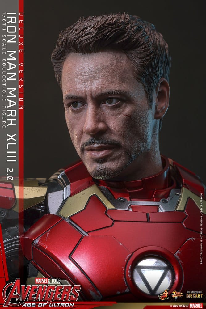 Iron Man Mark XLIII (2.0) Marvel Avengers: Age of Ultron Movie Masterpiece Diecast Deluxe Version 1/6 Figurka 32 cm - Image 16