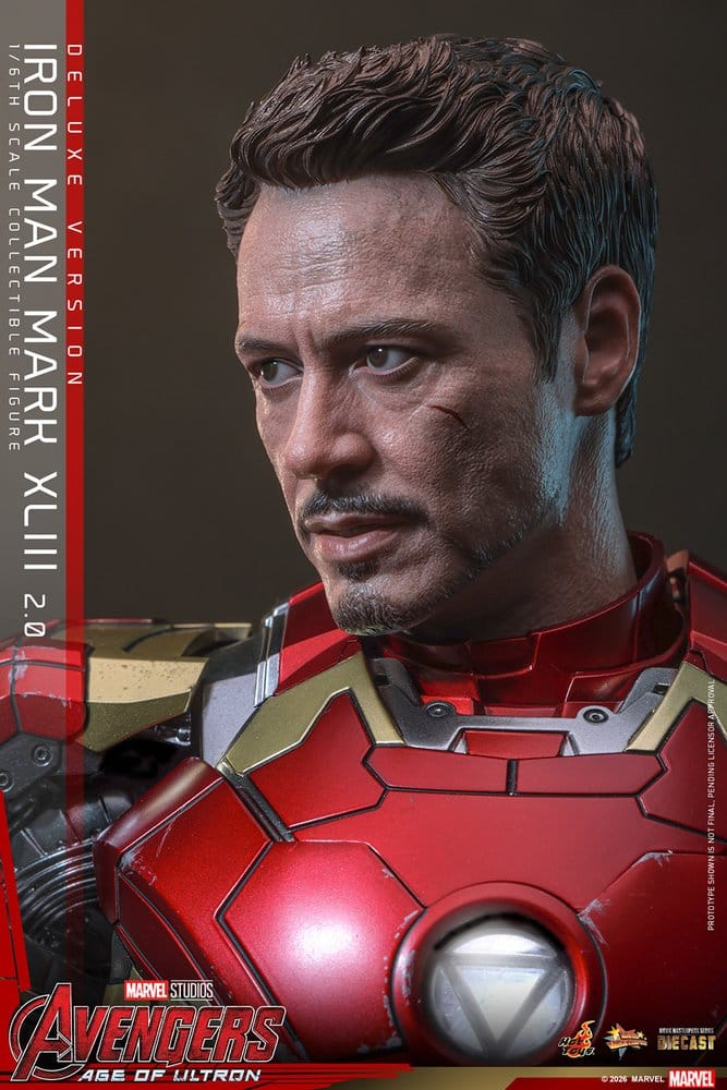 Iron Man Mark XLIII (2.0) Marvel Avengers: Age of Ultron Movie Masterpiece Diecast Deluxe Version 1/6 Figurka 32 cm - Image 17