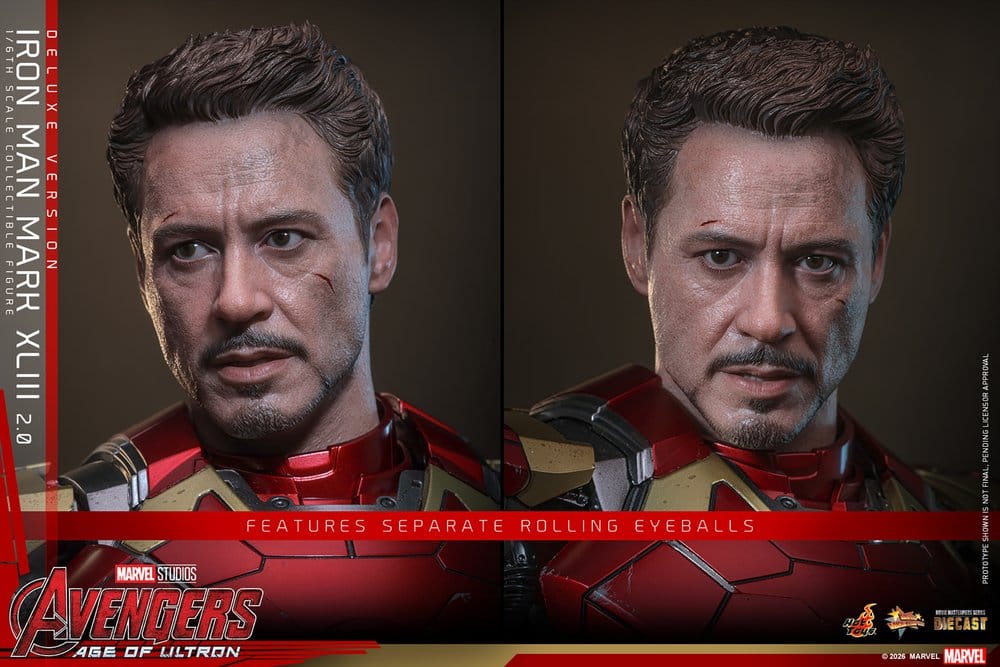 Iron Man Mark XLIII (2.0) Marvel Avengers: Age of Ultron Movie Masterpiece Diecast Deluxe Version 1/6 Figurka 32 cm - Image 19