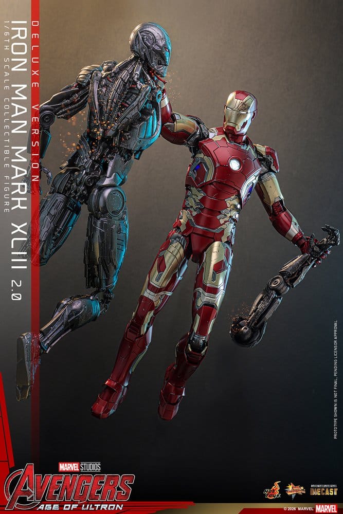 Iron Man Mark XLIII (2.0) Marvel Avengers: Age of Ultron Movie Masterpiece Diecast Deluxe Version 1/6 Figurka 32 cm - Image 4