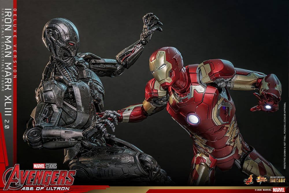 Iron Man Mark XLIII (2.0) Marvel Avengers: Age of Ultron Movie Masterpiece Diecast Deluxe Version 1/6 Figurka 32 cm - Image 7