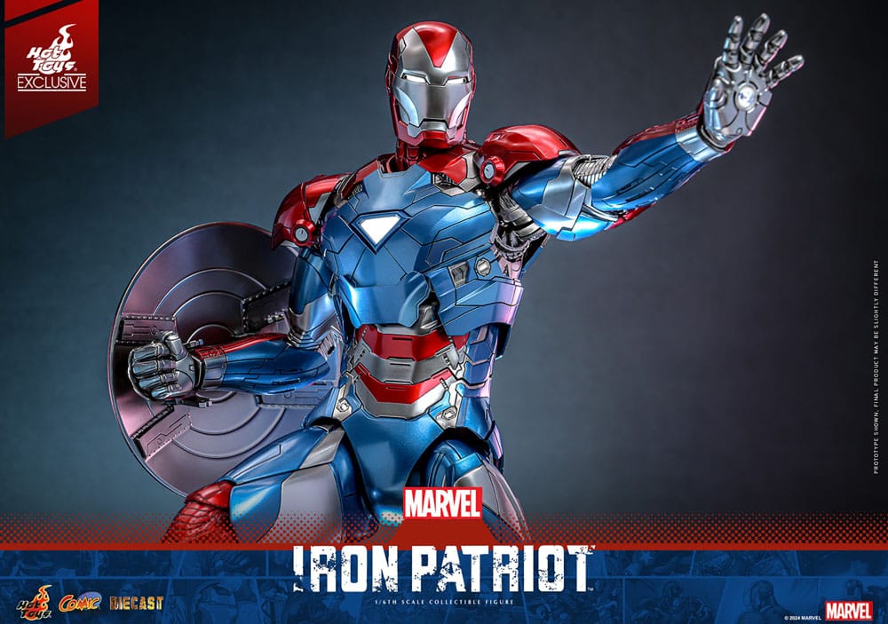 Iron Patriot Marvel Comic Diecast Masterpiece HT Exclusive 1/6 Figurka 32 cm - Image 12