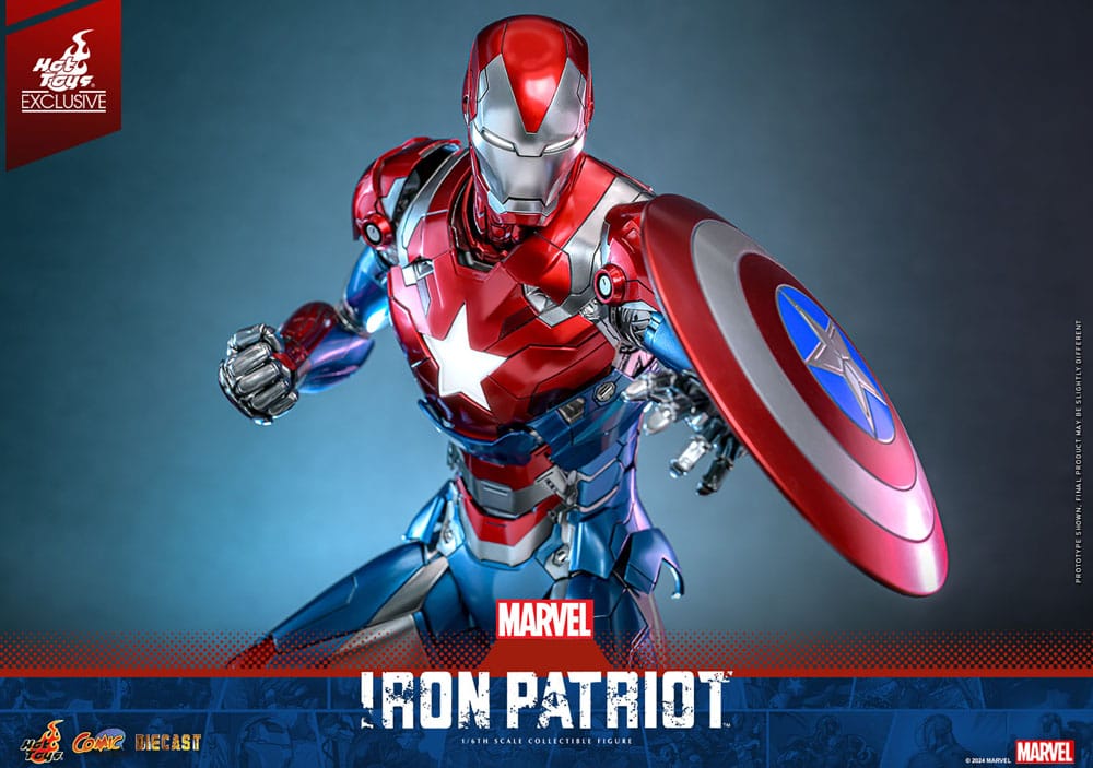 Iron Patriot Marvel Comic Diecast Masterpiece HT Exclusive 1/6 Figurka 32 cm - Image 13