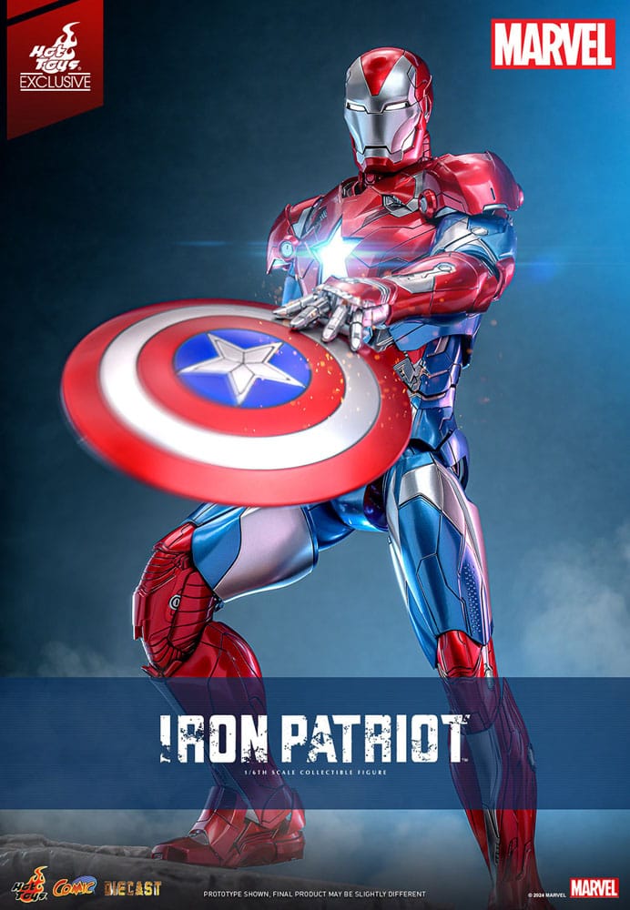 Iron Patriot Marvel Comic Diecast Masterpiece HT Exclusive 1/6 Figurka 32 cm - Image 2