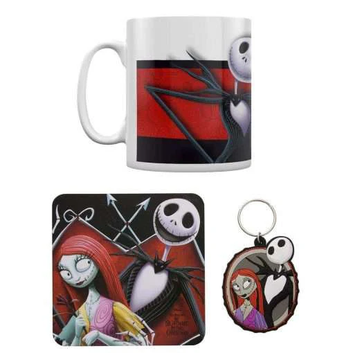 Jack & Sally Zestaw Prezentowy Kubek + Podkładka + Brelok Miateczko Halloween - Image 3
