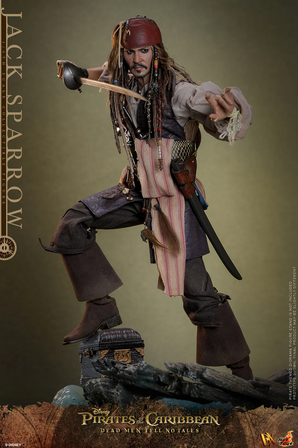 Jack Sparrow Pirates of the Caribbean: Dead Men Tell No Tales 1:6 Figurka 30 cm - Image 16