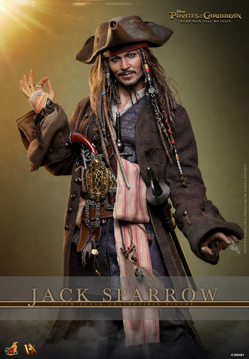 Jack Sparrow Pirates of the Caribbean: Dead Men Tell No Tales 1:6 Figurka 30 cm - Image 2