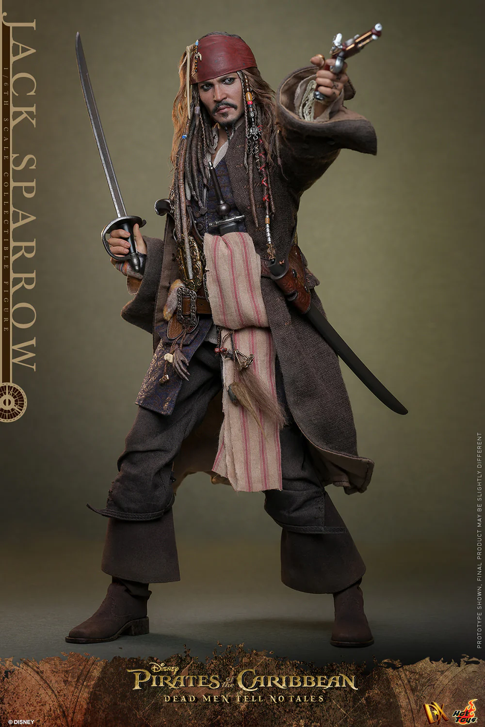 Jack Sparrow Pirates of the Caribbean: Dead Men Tell No Tales 1:6 Figurka 30 cm - Image 4