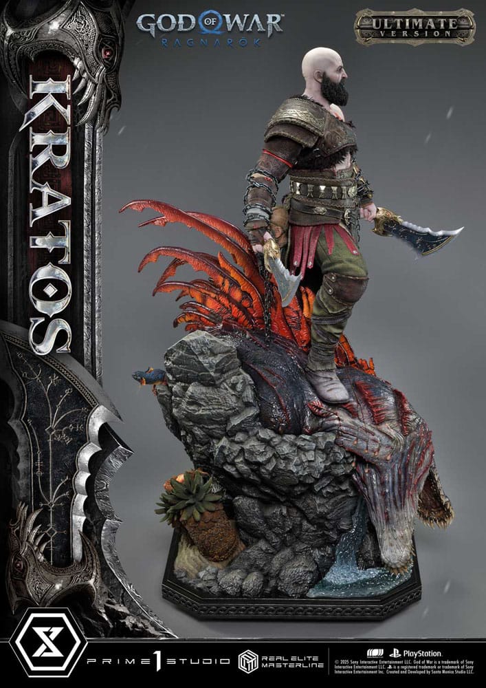 Kratos God of War: Ragnarok Real Elite Masterline Series Ultimate Bonus Version 1/3 Figurka 95 cm - Image 22