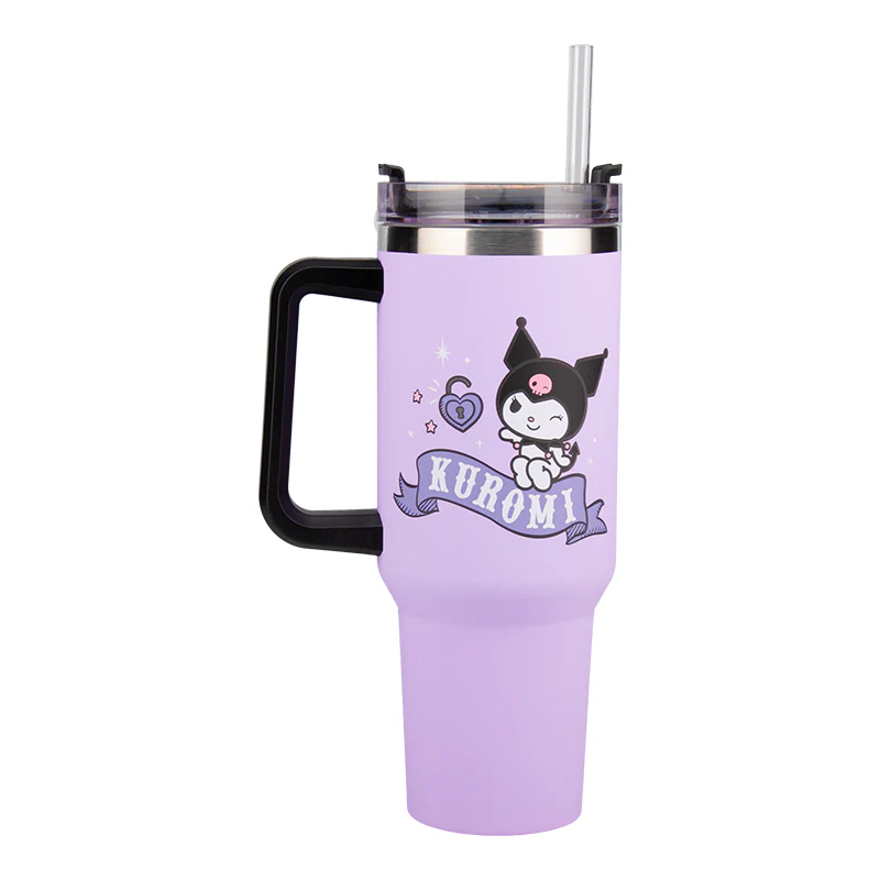 Kuromi kubek podróżny ze słomką (900 ml) - Image 3