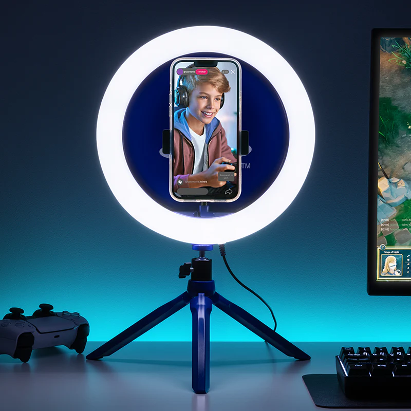 Lampa Biurkowa Pierścieniowa Z Uchwytem Na Telefon Playstation - Image 4