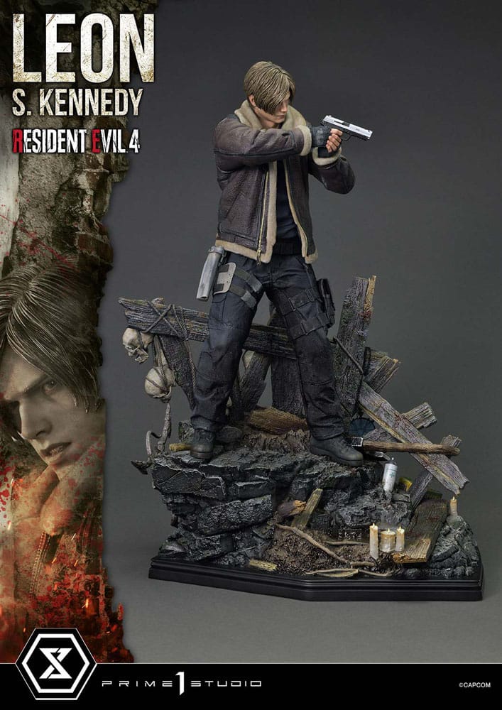 Leon S. Kennedy Resident Evil 4 Ultimate Premium Masterline Series Bonus Ver. 1/4 Figurka 64 cm - Image 14