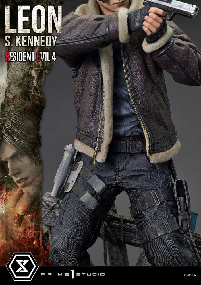 Leon S. Kennedy Resident Evil 4 Ultimate Premium Masterline Series Bonus Ver. 1/4 Figurka 64 cm - Image 19
