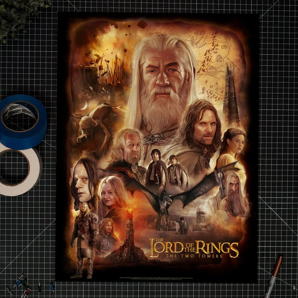 Lord of the Rings Art Print The Two Towers 46 x 61 cm unframed - Image 2
