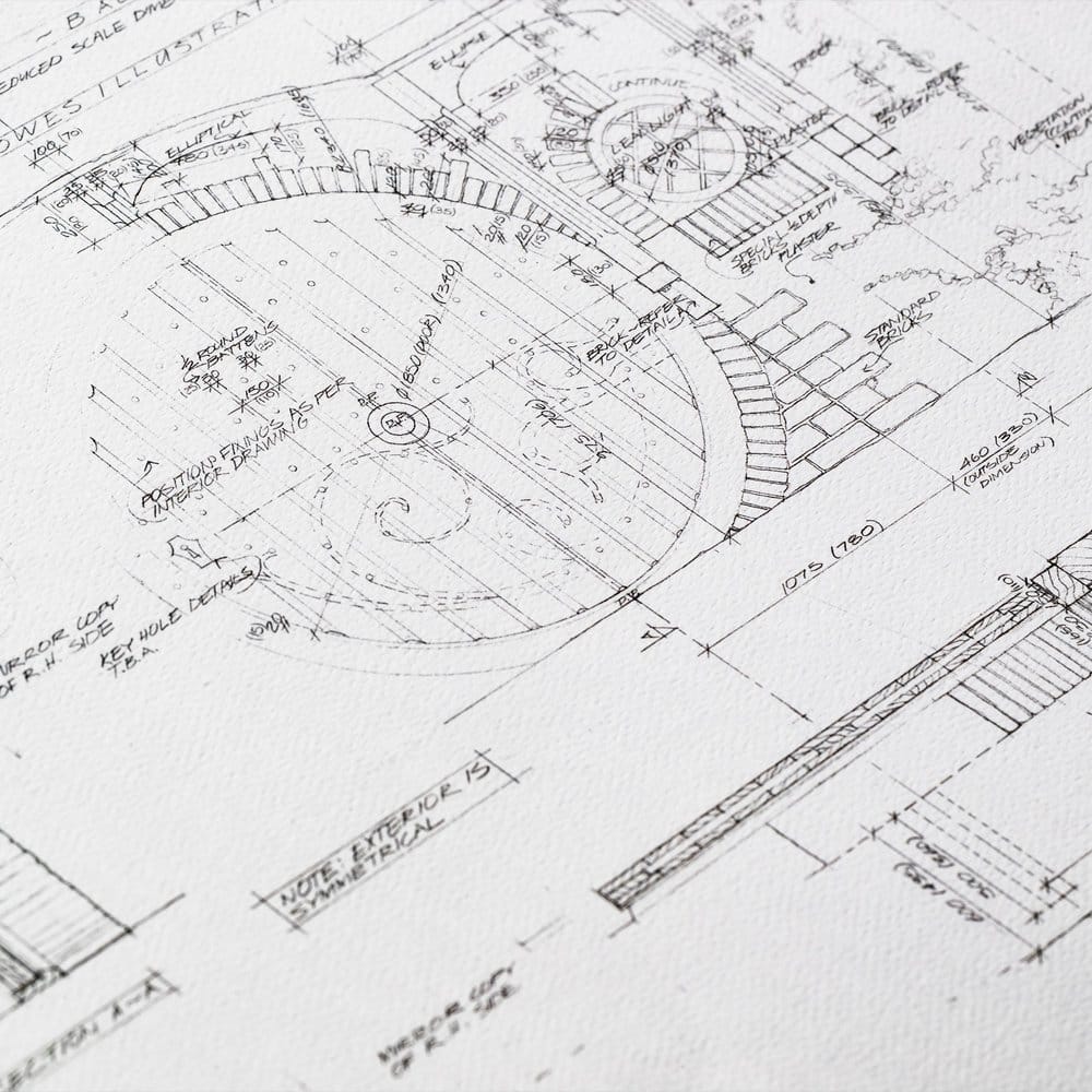 Lord of the Rings Blueprint Art Print The Grey Havens 59 x 42 cm - Image 3