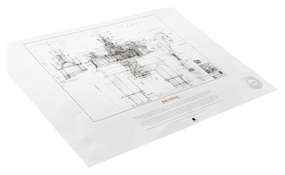 Lord of the Rings Blueprint Art Print The Stable of Edoras 59 x 42 cm - Image 2