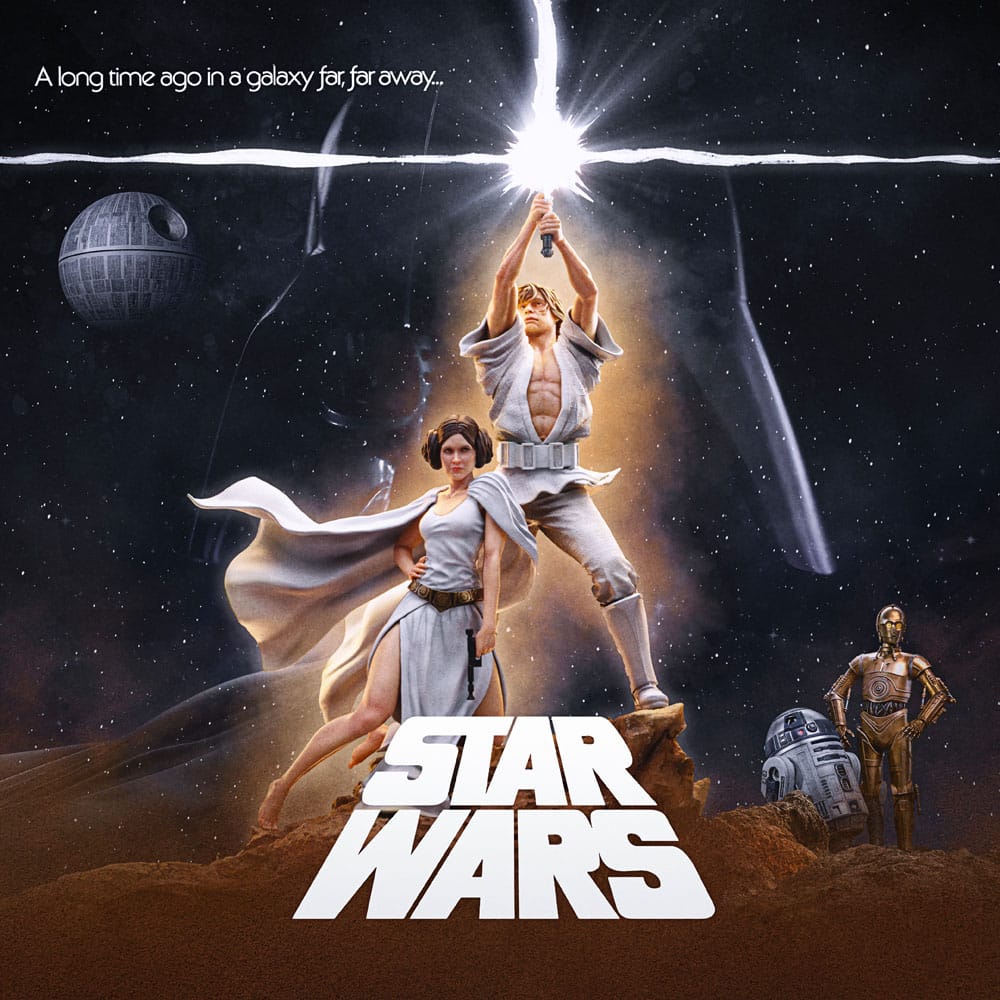 Luke and Leia Star Wars Deluxe Art Scale 1/10 Figurka 41 cm - Image 8