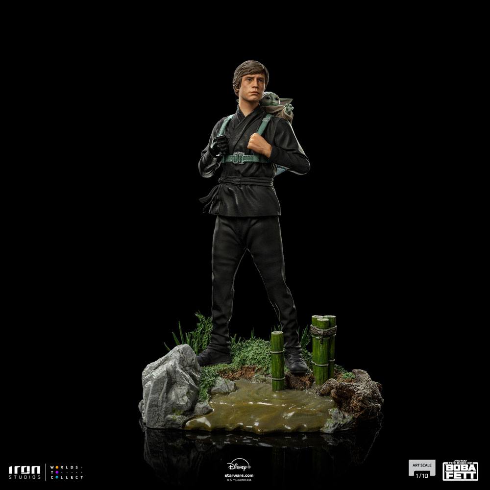 Luke Skywalker & Grogu Training Star Wars Book of Boba Fett Art Scale 1/10 Figurka 20 cm - Image 3