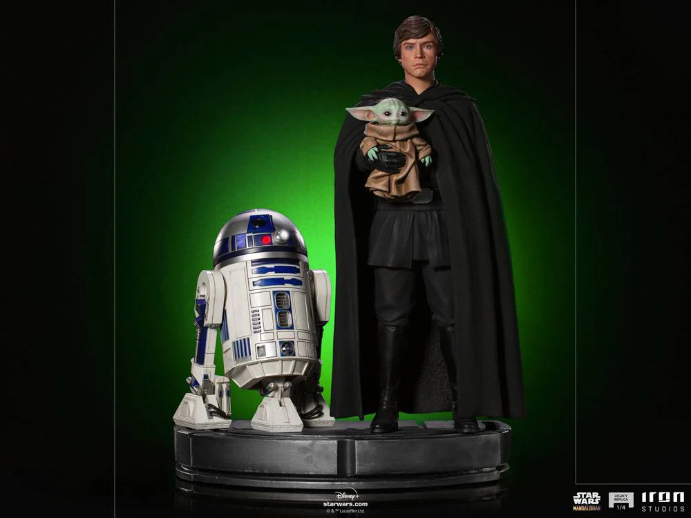 Luke Skywalker, R2-D2 & Grogu Star Wars The Mandalorian Legacy Replica 1/4 Figurka 54 cm - Image 10